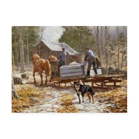 Trademark Fine Art Peter Snyder 'End Of The Sugaring' Canvas Art, 24x32 ALI45542-C2432GG